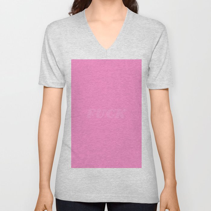 FUCK V Neck T Shirt