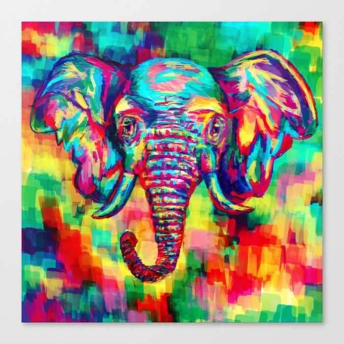 Abstract Elephant Canvas Print By Zniqueartistshop Society6