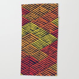 Warm colourful autumn pattern Beach Towel