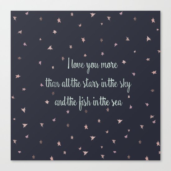 Love and the stars Canvas Print