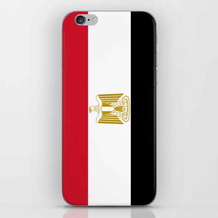 flag of egypt- Egyptian,nile,pyramid,pharaon,cleopatra,moses,cairo,alexandria. iPhone Skin