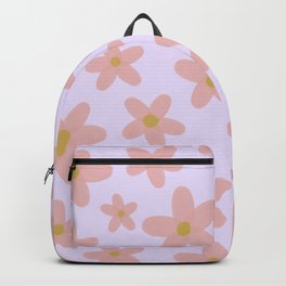 Simple Daisies Periwinkle Blue Retro Pink Purple Lavender Blush Backpack