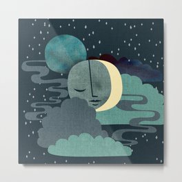 Celestial Metal Print | Astronomy, Baby, Starrysky, Moonlight, Starsandmoon, Peace, Night, Celestial, Spirit, Cresentmoon 