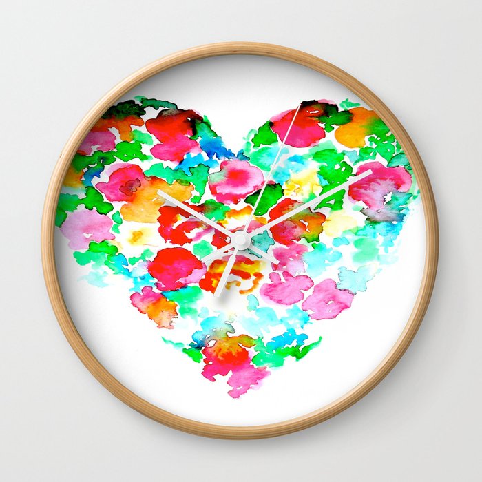 Floral Heart#3  Wall Clock