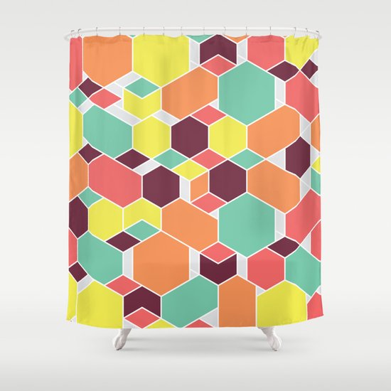 Hex P II Shower Curtain