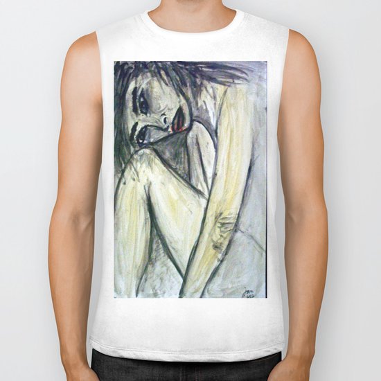NUDE IN DEEP THOUGHTS Biker Tank