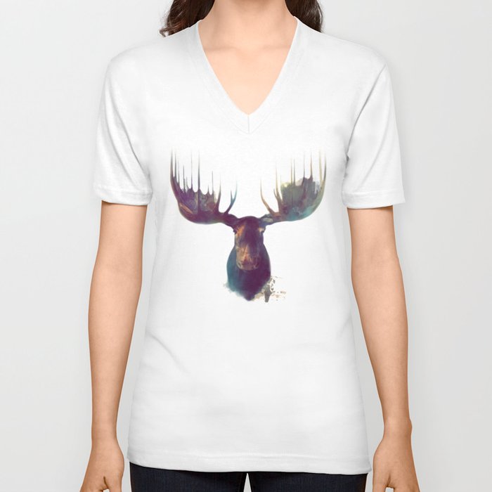 Moose V Neck T Shirt