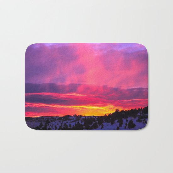Sunset over the Artic Bath Mat