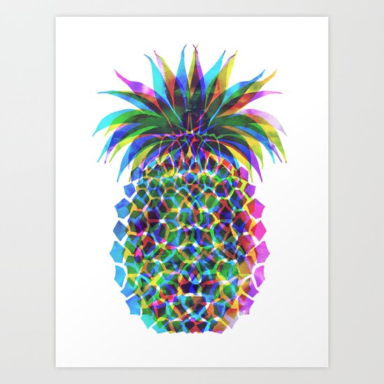 Pineapple CMYK Art Print