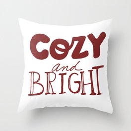 Cozy and Bright in Red Throw Pillow