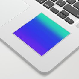 Digital ombre effect of cyan blue purple Sticker