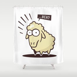 Scared Lamb! Shower Curtain