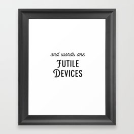 Futile Devices - Sufjan Stevens Framed Art Print