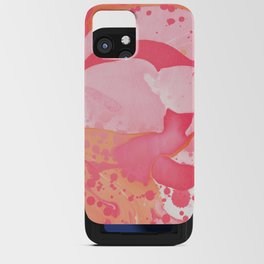 Pink Marble and Paint Splatter iPhone Card Case