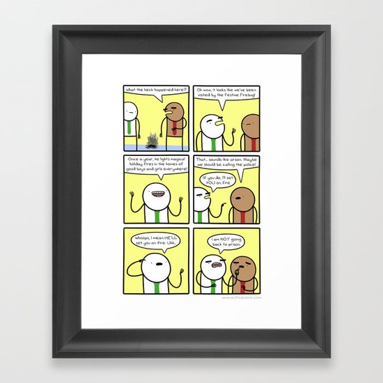 Antics# 323 - FESTIVITIES Framed Art Print