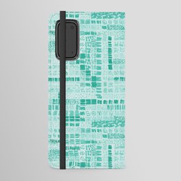 mint green ink marks hand-drawn collection Android Wallet Case