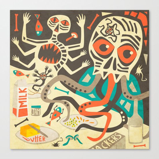 Breakfast At Cthulhu Mansion Canvas Print
