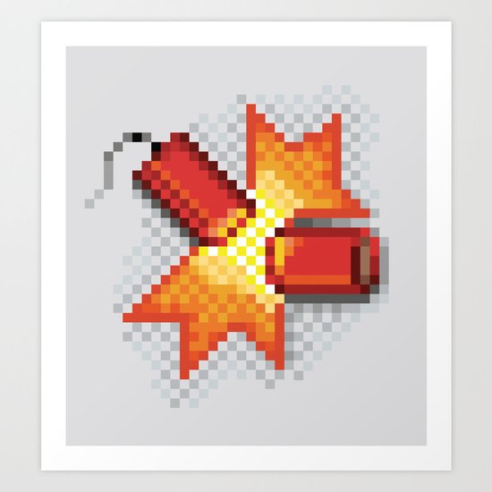 Pixel Boom Art Print