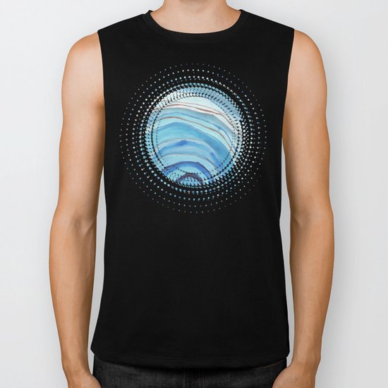 Agate Watercolor 13 Biker Tank