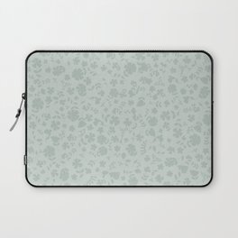 vintage flowers silhouette on mint Laptop Sleeve