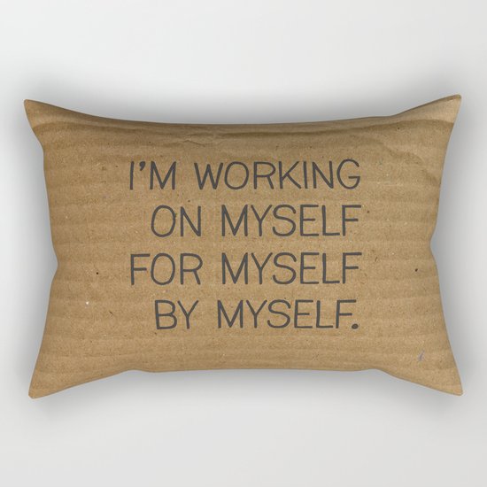 I'm Working On Myself Rectangular Pillow