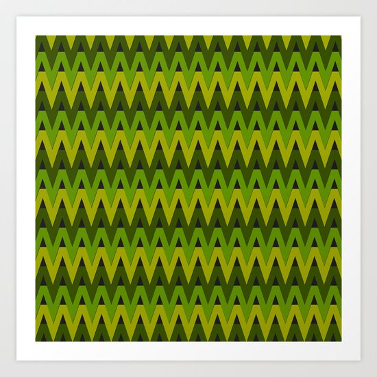 Summer Chevrons Art Print