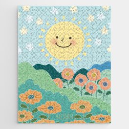 Cute Sun, Hae.NANA in the middle of the day illustration Jigsaw Puzzle