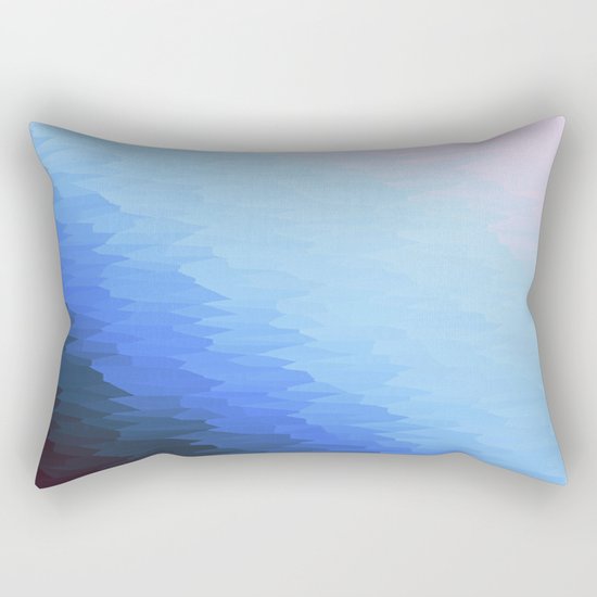 Blue Texture Ombre Rectangular Pillow