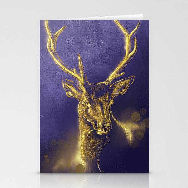 Glowing stag Stationery Cards