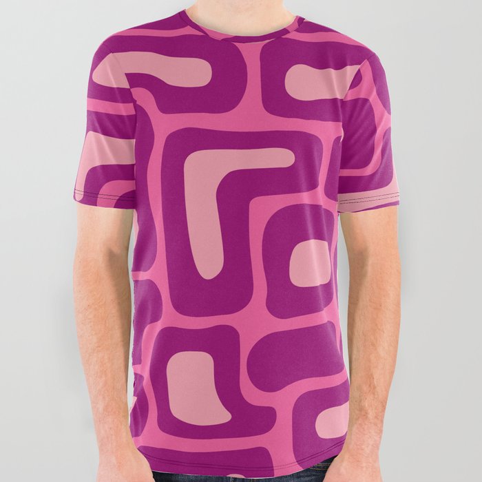 Retro Mid Century Modern Abstract composition 440 All Over Graphic Tee