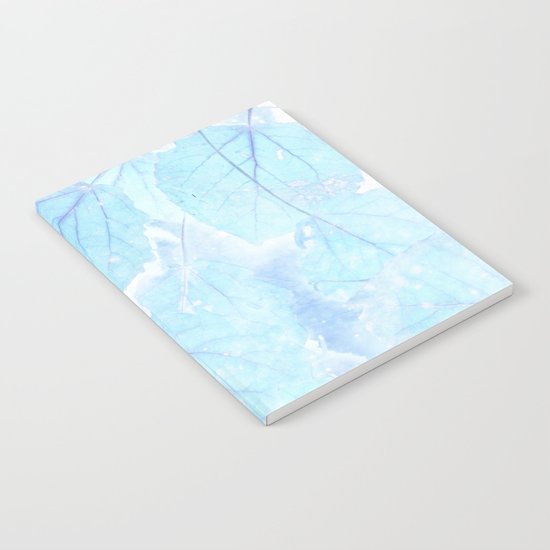 Blue autumn leaves Notebook