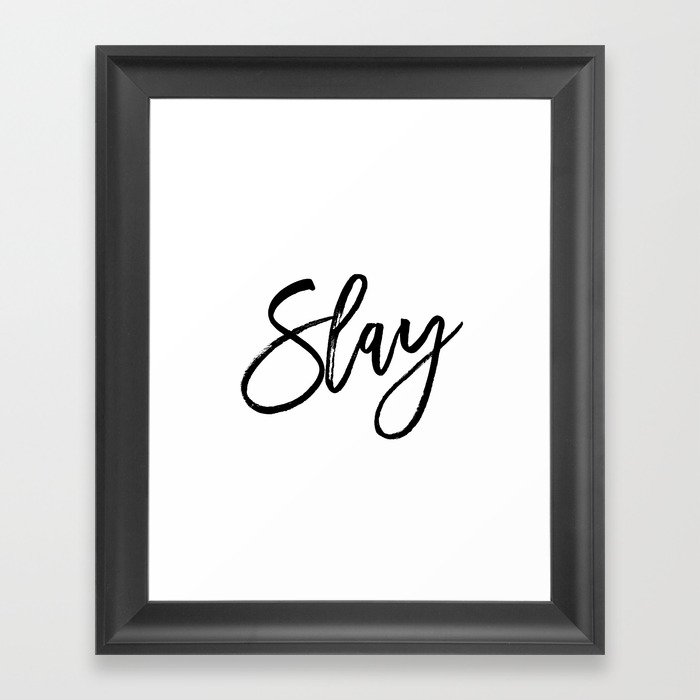 Fashion Poster Fashion Wall Art Typography Print Quote Girl Room Decor SLAY Béyonce Beyonce Quote Framed Art Print