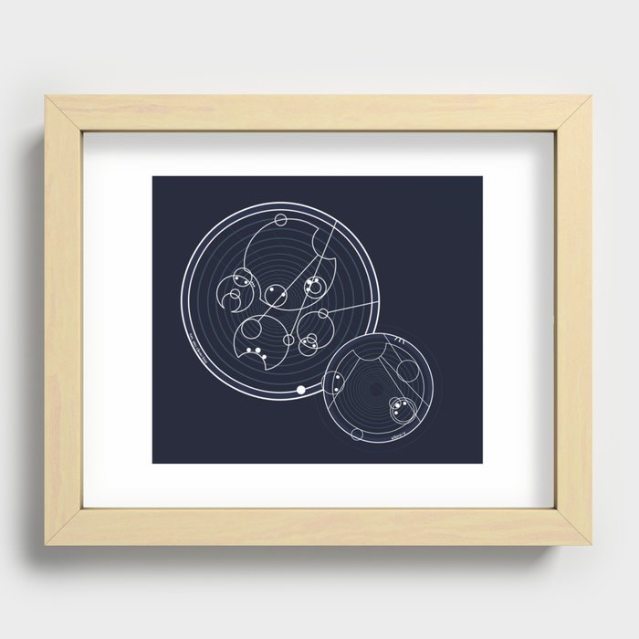 Doctor Who Gallifreyan - Run You Clever Boy, Allons-y! Recessed Framed Print