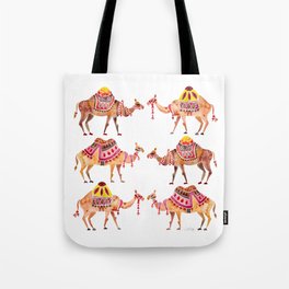 Camel Train Tote Bag