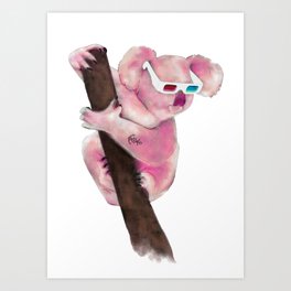 The Pink Koala Art Print