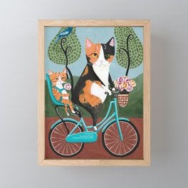 Mother's Day Bicycle Ride Framed Mini Art Print