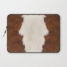 Faux Cowhide With White Spot Laptop Sleeve