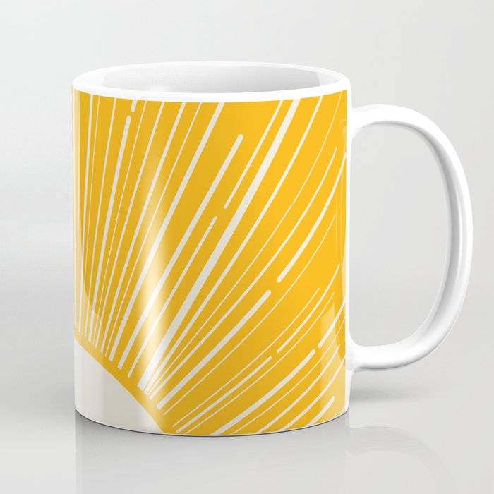Sunshine Yellow Geometric Coffee Mug