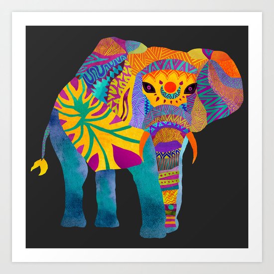 Whimsical Elephant II Art Print