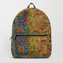 Hereke Vintage Persian Silk Rug Print Backpack
