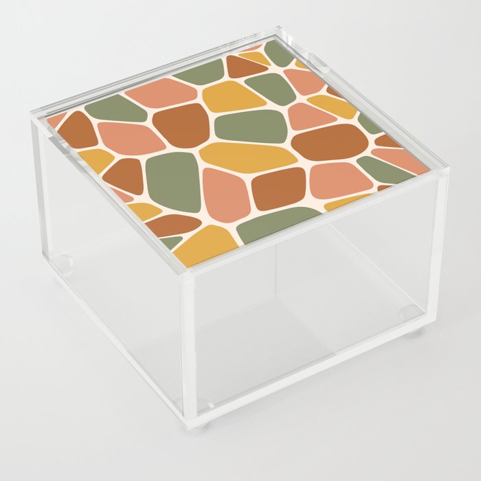 Abstract Shapes 215 in Cottage Themed Acrylic Box