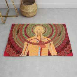 Risen Crimson Area & Throw Rug