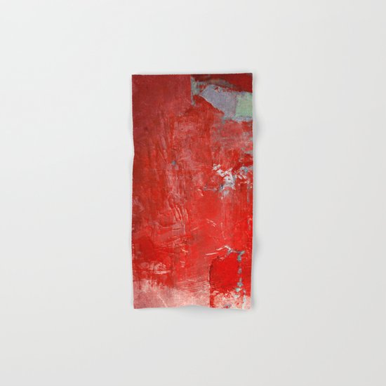 Red Hand & Bath Towel