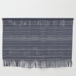 Shades of Blue Waves Pattern Wall Hanging