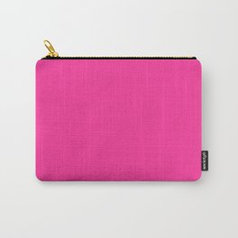 Leni Pink bright vibrant solid color modern abstract parttern Carry-All Pouch