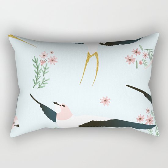 Birds #society6 #decor #buyart Rectangular Pillow