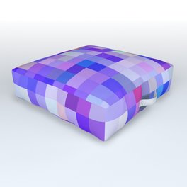 geometric square pixel pattern abstract background in blue pink purple Outdoor Floor Cushion | Urbanart, Pixel, Pattern, Purple, Contemporary, Geometric, Popart, Digital, Graphicdesign, Modern 