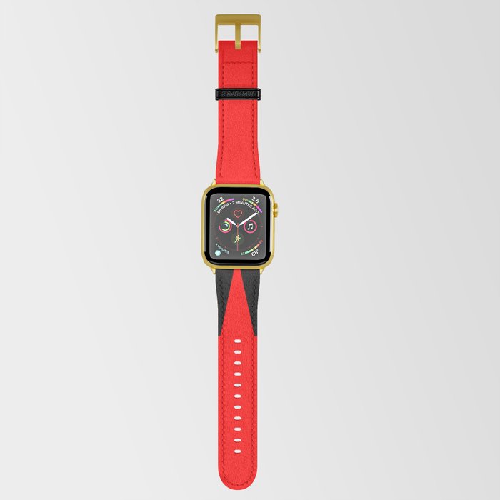 LETTER w (BLACK-RED) Apple Watch Band