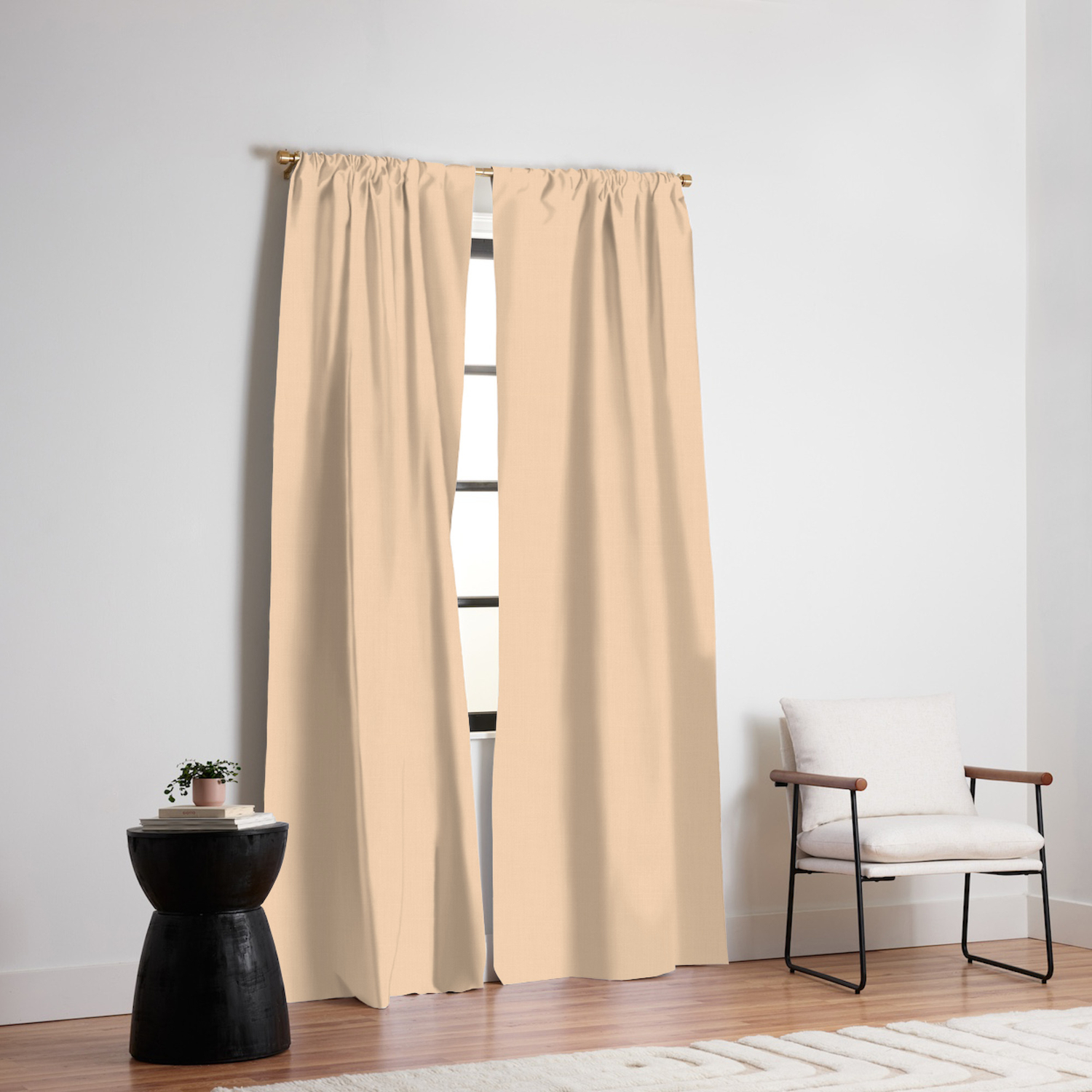 From The Crayon Box Apricot Solid Color Pastel Peach Blackout