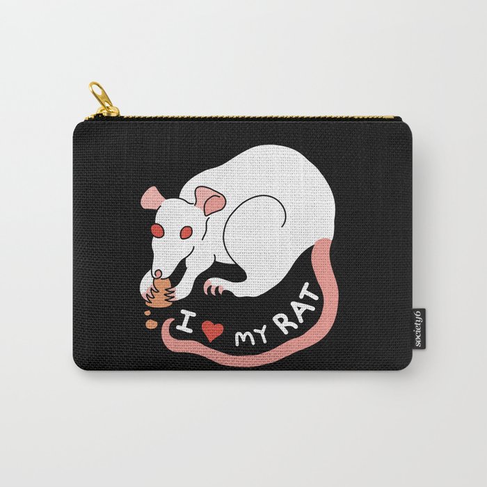 I Love My Rat Carry-All Pouch